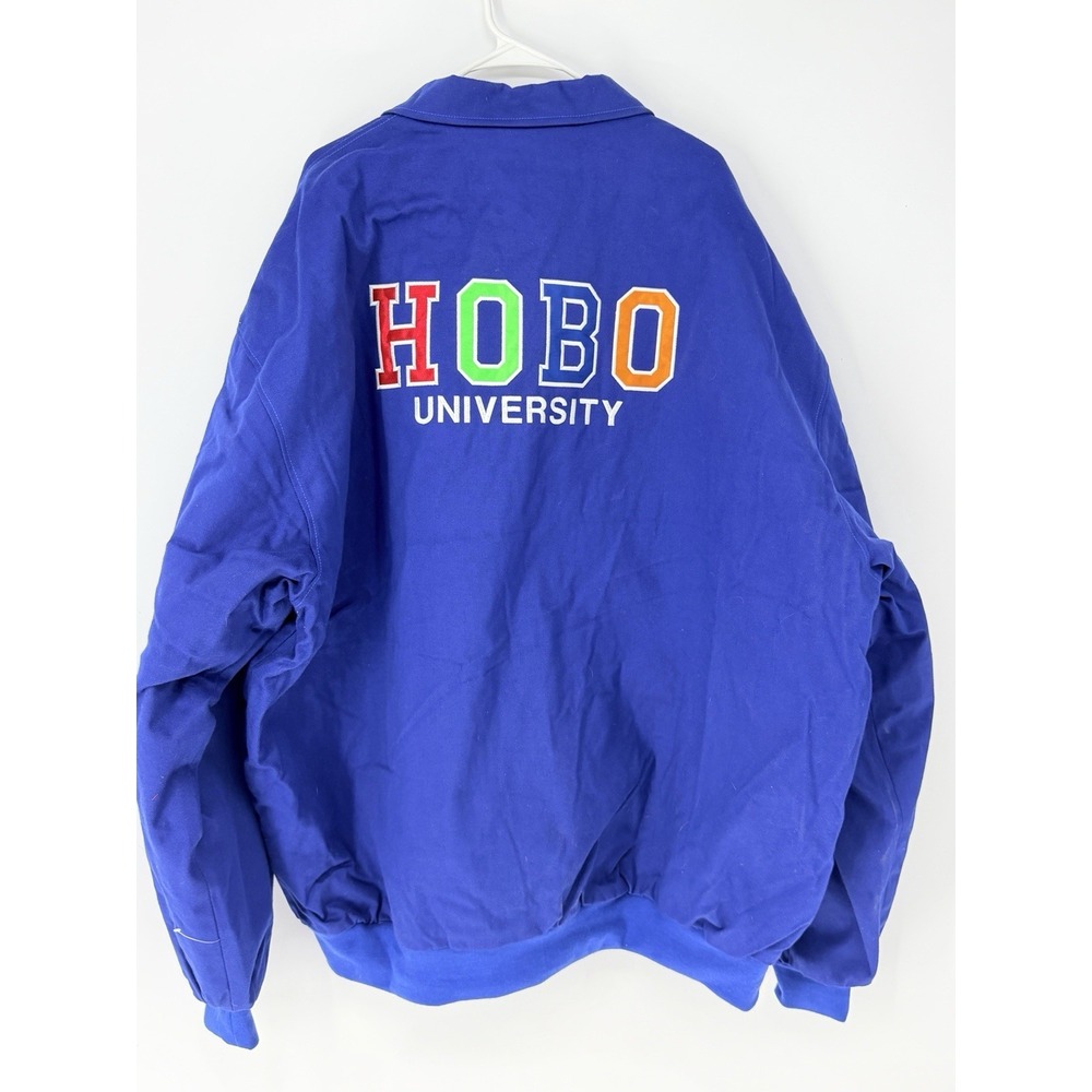 Y2K Vintage Phantom Hobo University Bomber Jacket 6XL NOS Rare Streetwear Coat - Picture 6 of 12
